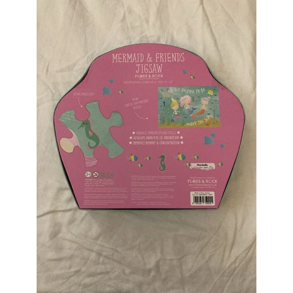 Mermaid & Friends Jigsaw | Floss & Rock | 40 Pieces | 60x41cm (23x16in)